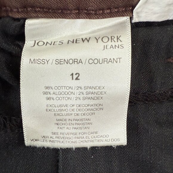 Jones New York Brown Jeans, Women's size 12 - Picture 5 of 6